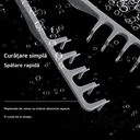 Pieptene HairLift în mână bărbat — utilizare zilnică