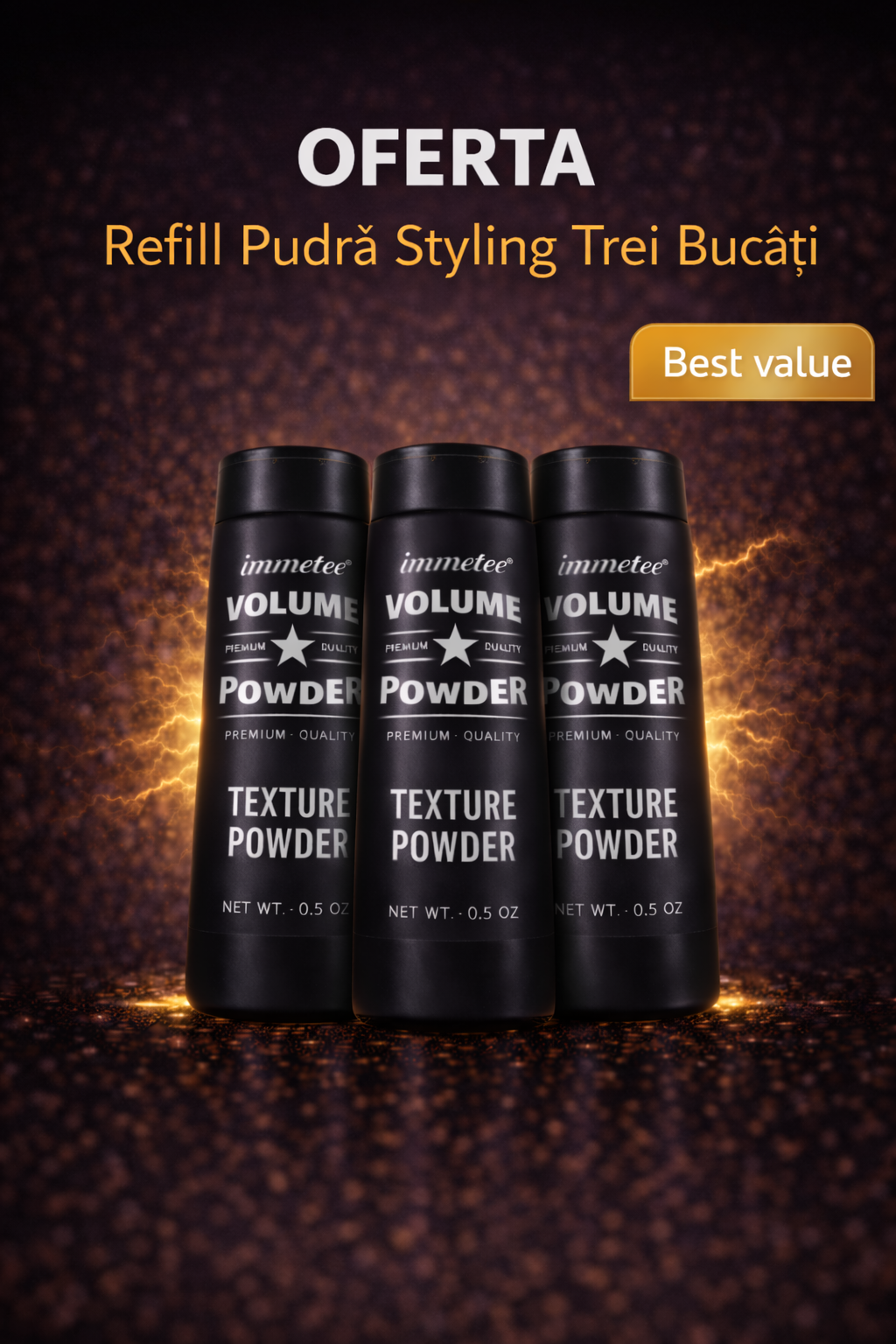 HairLift™ – Pachet Pudră Styling · 3 bucăți