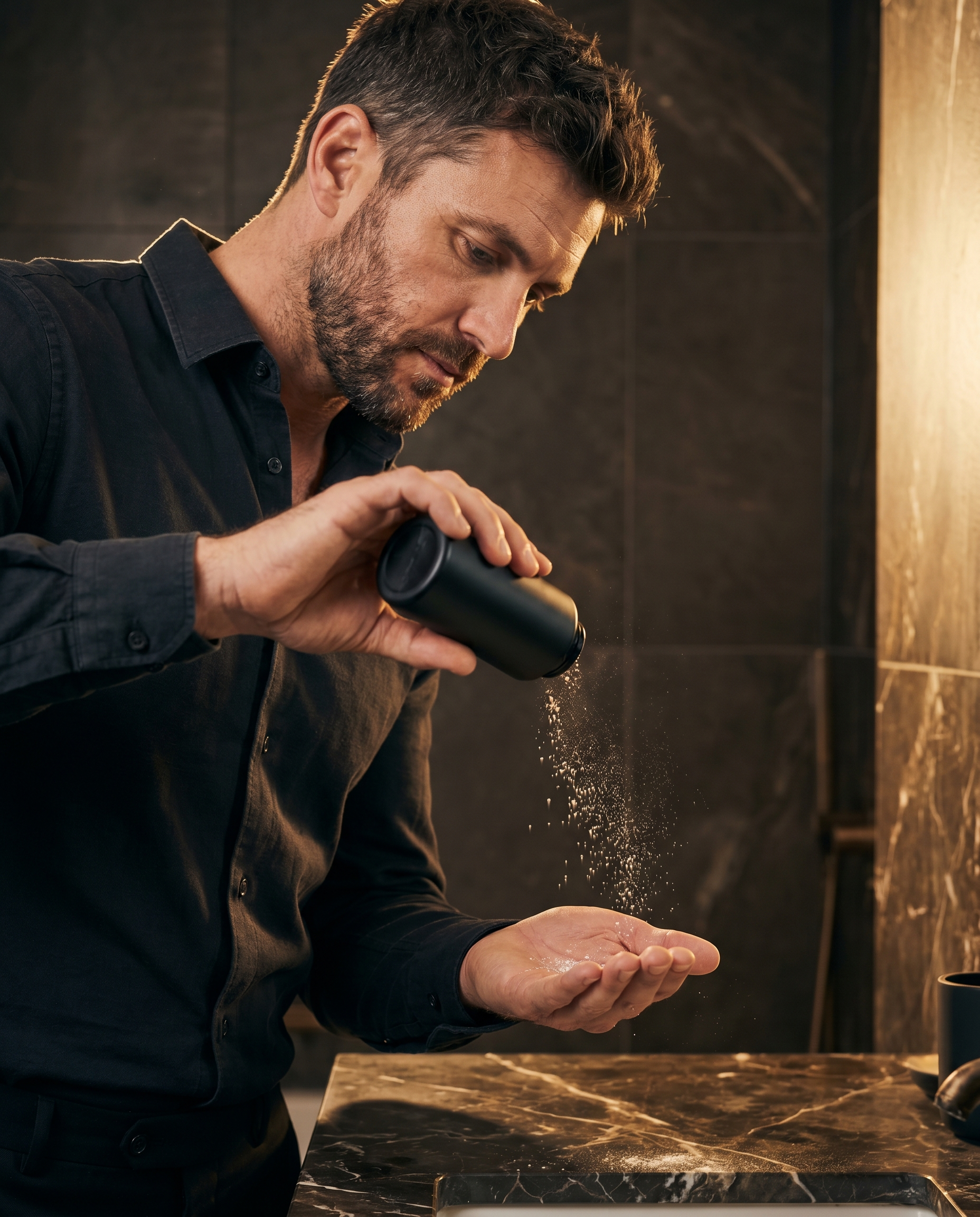Pudră HairLift aplicare pe păr — particule absorbție rapidă